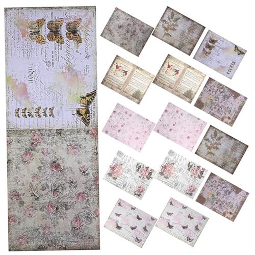 DECORNIJIA 16 Stück Vintage Hand Account Papier Teiliges Retro Scrapbook Materialien DIY Hintergrundpapier für Tagebücher und Bastelprojekte Hochwertiges Langlebiges Dekorpapier mit DECORNIJIA 16 Stück Vintage Hand Account Papier Teiliges Retro Scrapbook Materialien DIY Hintergrundpapier für Tagebücher und Bastelprojekte Hochwertiges Langlebiges Dekorpapier mit von DECORNIJIA