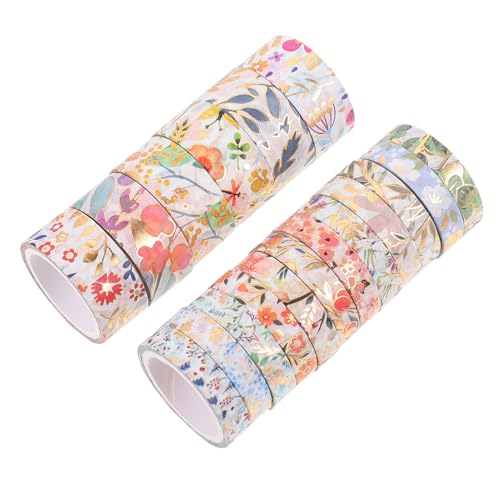 DECORNIJIA 18 Rollen Blumenzeltband Wickelband Klebeband Scrapbooking Party Geburtstag Klebstoff Blumenband Maskierung Aufkleber Bastelband Washi Tape Für Diy Washi Tape Abkleben Papier von DECORNIJIA