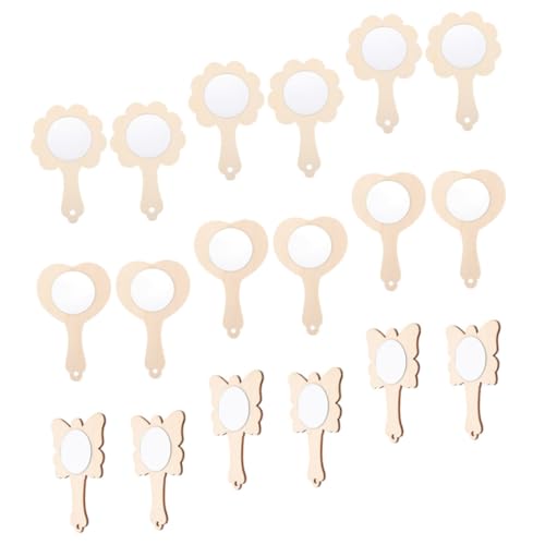DECORNIJIA 18 Stück Teiliges DIY Holzspiegel zum Bemalen Handspiegel aus Holz und Glas Unvollendete Kinderbastelsets mit Formen Blume Schmetterling Herz Handliche Spiegel für Junge Mädchen DECORNIJIA 18 Stück Teiliges DIY Holzspiegel zum Bemalen Handspiegel aus Holz und Glas Unvollendete Kinderbastelsets mit Formen Blume Schmetterling Herz Handliche Spiegel für Junge Mädchen von DECORNIJIA