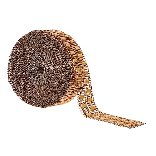 DECORNIJIA 1Rolle Faux Diamond Strassband Rolle Reihig Funkelndes Netzband für DIY Schmuck und Partydekoration Selbstklebend Glitzerbänder für Kunsthandwerk und Bastelprojekte von DECORNIJIA