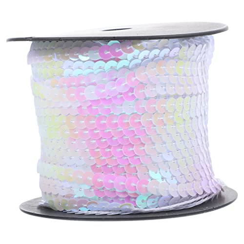 DECORNIJIA 1Rolle Runde Pailletten Yards PVC DIY Nähpailletten für Handwerksdekor Wiederverwendbare Glitzernde Pailletten für Kleidung Schuhe Taschen und Kunsthandwerk Milchweiß DECORNIJIA 1Rolle Runde Pailletten Yards PVC DIY Nähpailletten für Handwerksdekor Wiederverwendbare Glitzernde Pailletten für Kleidung Schuhe Taschen und Kunsthandwerk Milchweiß von DECORNIJIA