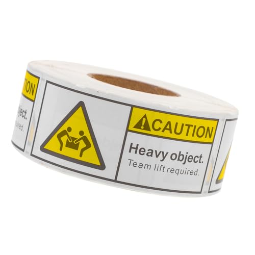 DECORNIJIA 1Rolle Schwere Versandaufkleber mit Team Lift Etikett Selbstklebende Etiketten für Umzug Verpackung Hohe Haftkraft für Sichere Befestigung Zuverlässige Warnung von DECORNIJIA