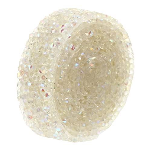 DECORNIJIA 1Rolle Selbstklebendes Strassband Harz Transparente Weiße Diamant Rollenklebeband für DIY Dekorationen Auto und Telefongeschenke Langlebig und Hitzebeständig von DECORNIJIA