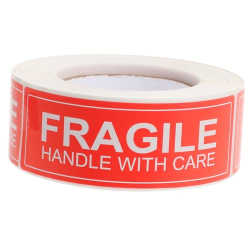 DECORNIJIA 1Rolle Versandaufkleber Fragile Handle With Care Selbstklebend Langlebige Warnetiketten für Sichere Paketzustellung Einfach Anzuwenden DECORNIJIA 1Rolle Versandaufkleber Fragile Handle With Care Selbstklebend Langlebige Warnetiketten für Sichere Paketzustellung Einfach Anzuwenden von DECORNIJIA