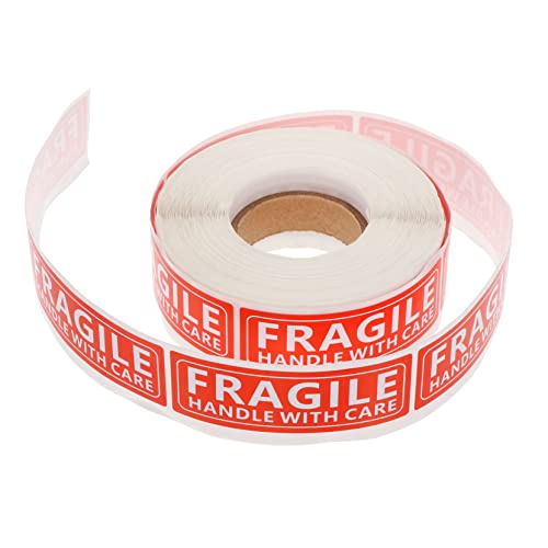 DECORNIJIA 1Rolle Versandpflege Aufkleber mit Warnetiketten für Zerbrechliche Gegenstände Selbstklebende Papieretiketten für Sicheren Versand Verpackung Langlebig von DECORNIJIA