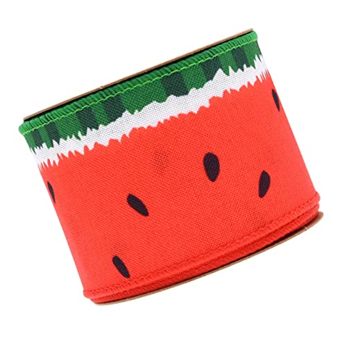 DECORNIJIA 1Rolle Wassermelonenmusterband Dekorationsband für DIY Projekte Geschenkverpackungen Blumenarrangements und Heimtextilien Leicht und Bequem zu Handhaben DECORNIJIA 1Rolle Wassermelonenmusterband Dekorationsband für DIY Projekte Geschenkverpackungen Blumenarrangements und Heimtextilien Leicht und Bequem zu Handhaben von DECORNIJIA