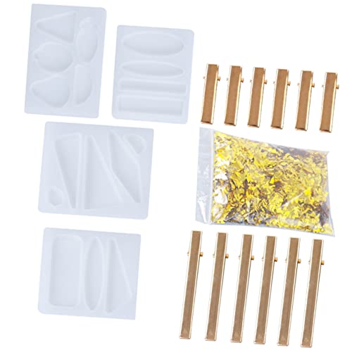 DECORNIJIA 1Satz DIY Silikon Haarspangen Set Teiliges Epoxidharz Gießform Set für Handgemachte Haarnadeln und Kopfschmuck Langlebig und Wiederverwendbar von DECORNIJIA