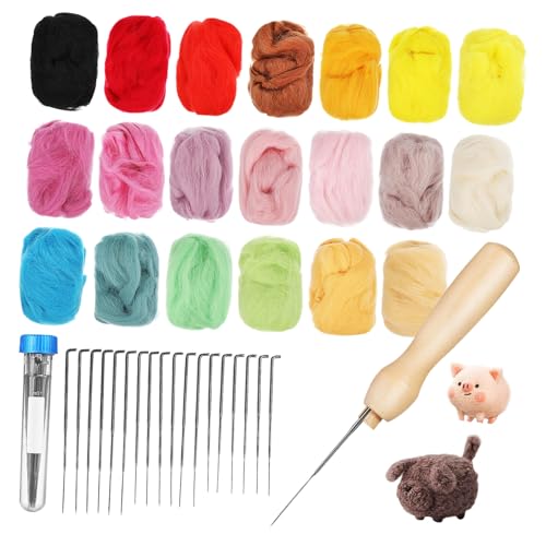 DECORNIJIA 1Satz Nadelfilzset für Anfänger Farben Filzwolle À Verschiedene Filznadeln Großen Blauen Aufbewahrungsbehälter für Filzprojekte und DIY Handarbeiten DECORNIJIA 1Satz Nadelfilzset für Anfänger Farben Filzwolle À Verschiedene Filznadeln Großen Blauen Aufbewahrungsbehälter für Filzprojekte und DIY Handarbeiten von DECORNIJIA