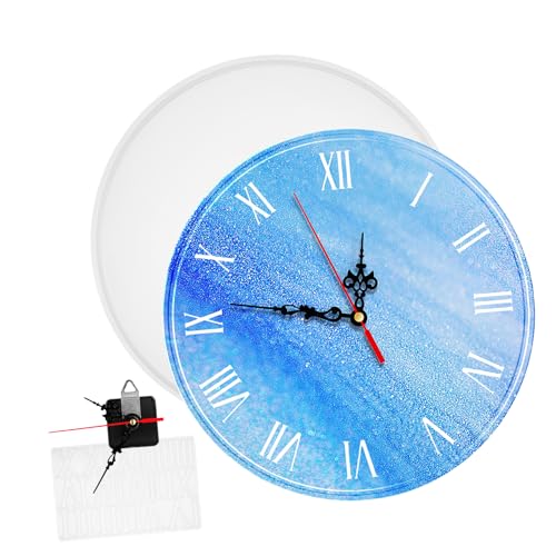 DECORNIJIA 1Satz Silikon Uhrform für DIY Uhrenherstellung Uhrmechanismus Flexibles Epoxidharz Formen Kit für Wanddekorationen und Persönliche DECORNIJIA 1Satz Silikon Uhrform für DIY Uhrenherstellung Uhrmechanismus Flexibles Epoxidharz Formen Kit für Wanddekorationen und Persönliche von DECORNIJIA