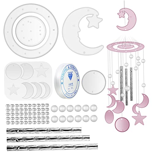 DECORNIJIA 1Satz Windspiel Silikonform DIY Kit Epoxidharz Gießform für Windspiele Wiederverwendbar und Leicht zu Entnehmen für Bastelprojekte und Dekorationen von DECORNIJIA