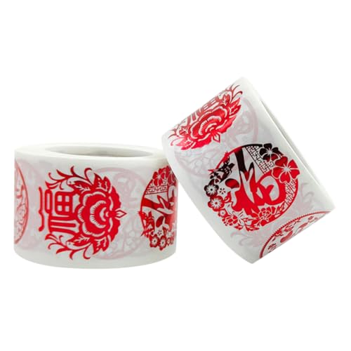 DECORNIJIA 2 Rollen Chinesische Neujahrs Festtagsaufkleber mit Motiv Transparente und Umschlagetiketten Selbstklebend für DIY Deko und Party Traditionelle Neujahrsfeier DECORNIJIA 2 Rollen Chinesische Neujahrs Festtagsaufkleber mit Motiv Transparente und Umschlagetiketten Selbstklebend für DIY Deko und Party Traditionelle Neujahrsfeier von DECORNIJIA