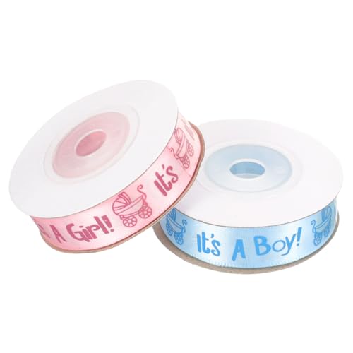 DECORNIJIA 2 Rollen Duschband Satin Geschenkband für Jungen und Mädchen Babyparty Partydeko Yards Blau Rosa Glänzend Glatt Knitterfrei zum Basteln von Schleifen und Dekoration DECORNIJIA 2 Rollen Duschband Satin Geschenkband für Jungen und Mädchen Babyparty Partydeko Yards Blau Rosa Glänzend Glatt Knitterfrei zum Basteln von Schleifen und Dekoration von DECORNIJIA