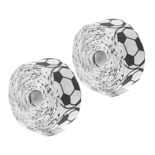DECORNIJIA 2 Rollen Fußball Geschenkband Breit Lang Sportliches Textilband zum Basteln Geschenkverpackung Partydeko Strapazierfähiges Leichtes DIY Ripsband für Schleifen und Dekoration DECORNIJIA 2 Rollen Fußball Geschenkband Breit Lang Sportliches Textilband zum Basteln Geschenkverpackung Partydeko Strapazierfähiges Leichtes DIY Ripsband für Schleifen und Dekoration von DECORNIJIA