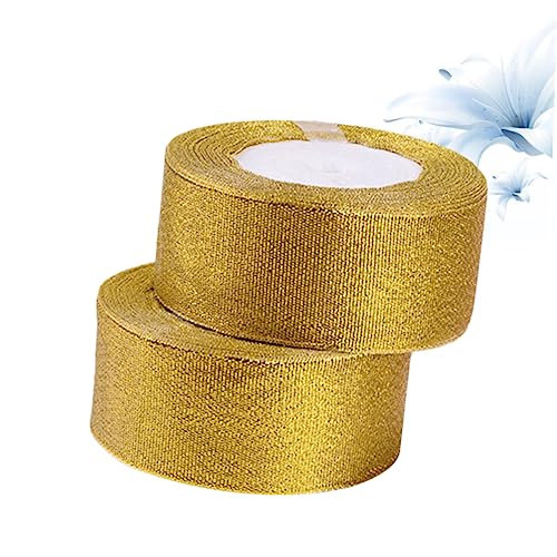 DECORNIJIA 2 Rollen Gold Glitter Geschenkband Yards für Dekoration Basteln Geschenkverpackungen Hochwertiges Flexibles Band mit Metallic für Hochzeiten Partys und Projekte DECORNIJIA 2 Rollen Gold Glitter Geschenkband Yards für Dekoration Basteln Geschenkverpackungen Hochwertiges Flexibles Band mit Metallic für Hochzeiten Partys und Projekte von DECORNIJIA