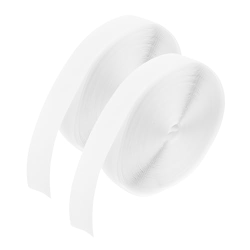 DECORNIJIA 2 Rollen Klettband zum Nähen Weiß Breit Interlock Nähband für Kleidung Gepäck Basteln Robust und Langlebig Sichere Befestigung Vielfältig Einsetzbar von DECORNIJIA
