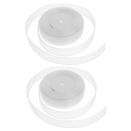 DECORNIJIA 2 Rollen Schiere Transparentes Band Organza Dekorativ Stoff Dekoration Band Für Wickeln Hochzeit Bänder Zum Verpacken Von Geschenken Bänder Für Geschenkdekor Weiß Polyester von DECORNIJIA