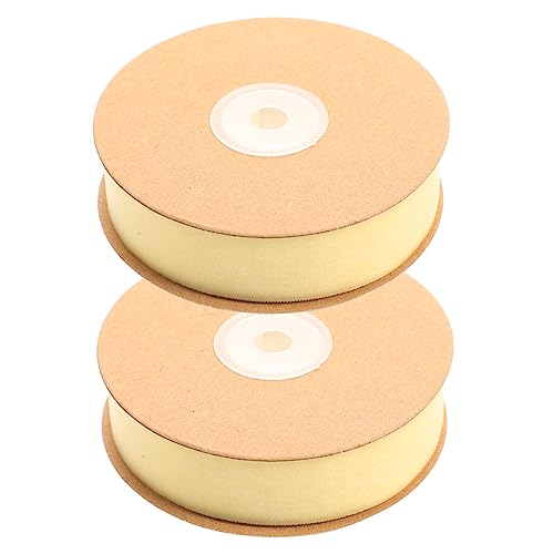 DECORNIJIA 2 Rollen kopfschmuck DIY bänder Bögen Schleifen zum Verpacken Dekorationen für Basteln ribbon bandfeile partydekoration Urlaubsdekoration DIY-Bänder Geschenkbänder Nylon Beige von DECORNIJIA