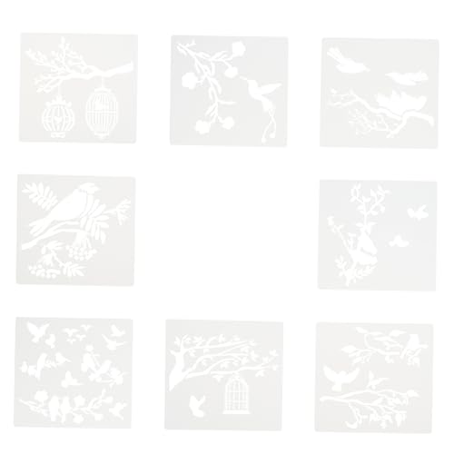 DECORNIJIA 2 Sätze DIY Malvorlagen Schablonen für Basteln und Scrapbooking Wiederverwendbare Pet Schablonen mit Blumen und Vogeldesign Waschbar Kindgerecht für Kartengestaltung und DECORNIJIA 2 Sätze DIY Malvorlagen Schablonen für Basteln und Scrapbooking Wiederverwendbare Pet Schablonen mit Blumen und Vogeldesign Waschbar Kindgerecht für Kartengestaltung und von DECORNIJIA