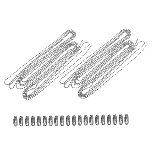DECORNIJIA 2 Sätze Edelstahl Kugelkette mit Verbindern Perlenkette zum Basteln DIY Schmuck Herstellung Langlebig Präzise Gefertigt Verstellbar Vielseitig Einsetzbar DECORNIJIA 2 Sätze Edelstahl Kugelkette mit Verbindern Perlenkette zum Basteln DIY Schmuck Herstellung Langlebig Präzise Gefertigt Verstellbar Vielseitig Einsetzbar von DECORNIJIA
