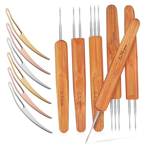DECORNIJIA 2 Sätze Häkelnadeln für Dreadlocks mit Ergonomischem Holzgriff Langlebiges Crochet Needle zum Einflechten und Fixieren von Zöpfen Vielseitig Einsetzbar für Haarstyling DECORNIJIA 2 Sätze Häkelnadeln für Dreadlocks mit Ergonomischem Holzgriff Langlebiges Crochet Needle zum Einflechten und Fixieren von Zöpfen Vielseitig Einsetzbar für Haarstyling von DECORNIJIA
