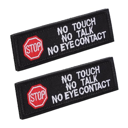 DECORNIJIA 2 Stück Bestickte Servicehund Patches Nicht Streicheln Ich Arbeite Identifikationsaufnäher für Hunde Wiederverwendbare Klettpatches für Geschirre Designs Vielseitige Auswahl von DECORNIJIA