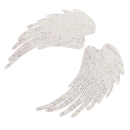 DECORNIJIA 2 Stück Glitzer Engelsflügel Patches mit Strasssteinen zum Aufbügeln DIY Applikationen für Kleidung Taschen Hüte Verarbeitung Festliche Modeakzente für Erwachsene DECORNIJIA 2 Stück Glitzer Engelsflügel Patches mit Strasssteinen zum Aufbügeln DIY Applikationen für Kleidung Taschen Hüte Verarbeitung Festliche Modeakzente für Erwachsene von DECORNIJIA