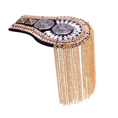 DECORNIJIA 2 Stück Goldene Schulterklappen mit Quasten aus Zinklegierung Leichte Kostüm Accessoires für Damen und Herren Modische Schulterpolster Brosche für Anzug und Party DECORNIJIA 2 Stück Goldene Schulterklappen mit Quasten aus Zinklegierung Leichte Kostüm Accessoires für Damen und Herren Modische Schulterpolster Brosche für Anzug und Party von DECORNIJIA