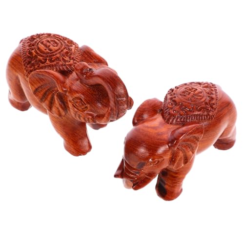 DECORNIJIA 2 Stück Holzfigur Elefant Handgeschnitzt Stabile Wohnkultur aus Massivem Holz Langlebige Schreibtischdekoration Glücksbringer für Büro Wohnzimmer Regal DECORNIJIA 2 Stück Holzfigur Elefant Handgeschnitzt Stabile Wohnkultur aus Massivem Holz Langlebige Schreibtischdekoration Glücksbringer für Büro Wohnzimmer Regal von DECORNIJIA