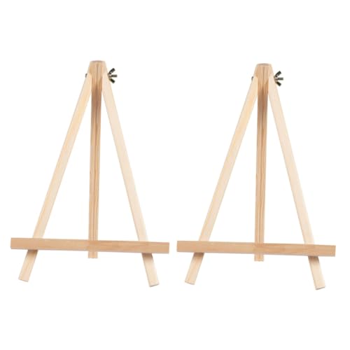 DECORNIJIA 2 Stück Mini Staffelei aus Holz Stabiles Dreibein Malgestell für Langlebiger Mini Sketch Easel für Kleine Leinwände Fotos und Werbeanzeigen Geschäft von DECORNIJIA
