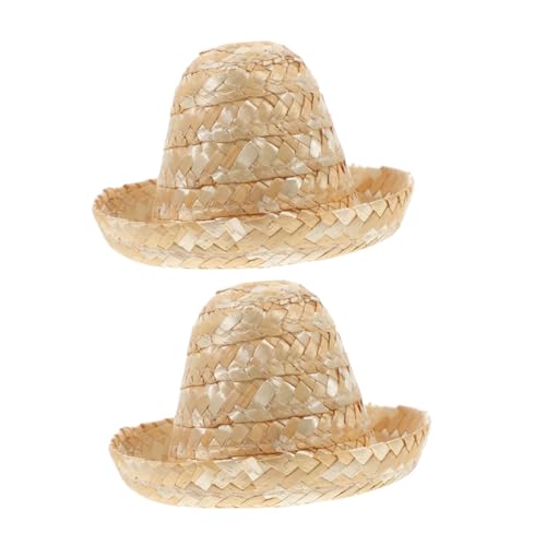 DECORNIJIA 2 Stück Miniatur Strohhut Kleine Dekorative Mini Hüte für Puppen Weinflaschen Deko Vielseitig für Westernpartys DIY Basteln Haustier Zubehör Handgefertigt aus Geflochtenem Stroh DECORNIJIA 2 Stück Miniatur Strohhut Kleine Dekorative Mini Hüte für Puppen Weinflaschen Deko Vielseitig für Westernpartys DIY Basteln Haustier Zubehör Handgefertigt aus Geflochtenem Stroh von DECORNIJIA