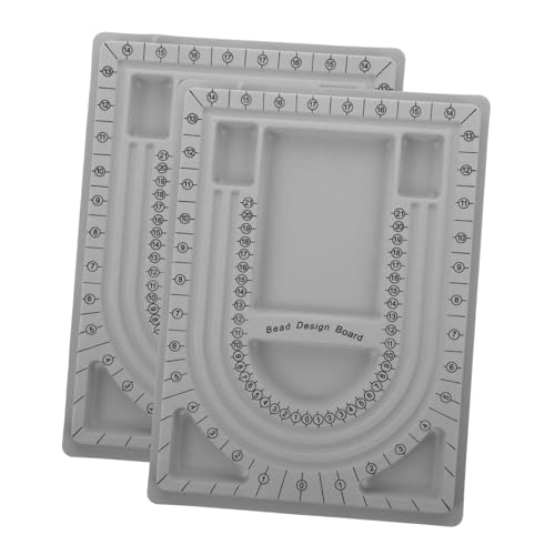 DECORNIJIA 2 Stück Schmuckherstellung Beaded Tray Schmuck Design Organizer mit Messskala Perlenbrett für Halsketten Armbänder Rutschfestes DIY Perlen Auffädeln Zubehör DECORNIJIA 2 Stück Schmuckherstellung Beaded Tray Schmuck Design Organizer mit Messskala Perlenbrett für Halsketten Armbänder Rutschfestes DIY Perlen Auffädeln Zubehör von DECORNIJIA
