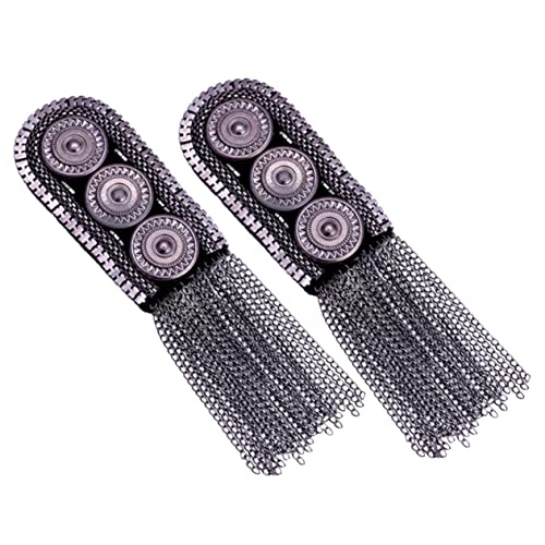 DECORNIJIA 2 Stück Schulterklappen Mit Quaste Gold Retro Abzeichen Zubehör Quasten Professional Männer Schulterklappen Quaste Schulterklappen Fransen Epaulette Legierung von DECORNIJIA