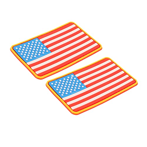 DECORNIJIA 2 Stück Sternenbanner dekoaufkleber dekorative sticker Dekorative Accessoires für Kleidung Patch Flagge bestickt Stoff Armbinden dekorative aufkleber für kleidung PVC Yellow von DECORNIJIA