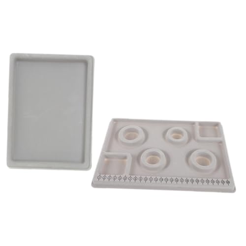 DECORNIJIA 2 Stück Teiliges Armband Design Board mit Rillen Perlenhalter Schmuck DIY Tray Praktisches Bead Design Brett zum Sortieren Auffädeln und Gestalten von Armbändern und von DECORNIJIA