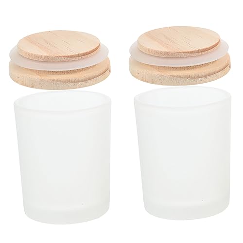 DECORNIJIA 2 Stück Teiliges DIY Aromatherapie Kerzenglas Mattweiß Feuerfest mit Holzdeckel Höhe für Duftkerzenherstellung Geschenkidee für Zuhause und Büro DECORNIJIA 2 Stück Teiliges DIY Aromatherapie Kerzenglas Mattweiß Feuerfest mit Holzdeckel Höhe für Duftkerzenherstellung Geschenkidee für Zuhause und Büro von DECORNIJIA