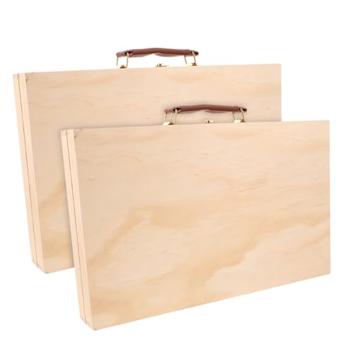 DECORNIJIA 2 Stück Teiliges Holzkoffer für Ölgemälde Tragbare Leichte Aufbewahrungsbox aus Kiefernholz mit Integriertem Griff Multifunktional für Studio Reise und Outdoor Kunstbedarf DECORNIJIA 2 Stück Teiliges Holzkoffer für Ölgemälde Tragbare Leichte Aufbewahrungsbox aus Kiefernholz mit Integriertem Griff Multifunktional für Studio Reise und Outdoor Kunstbedarf von DECORNIJIA
