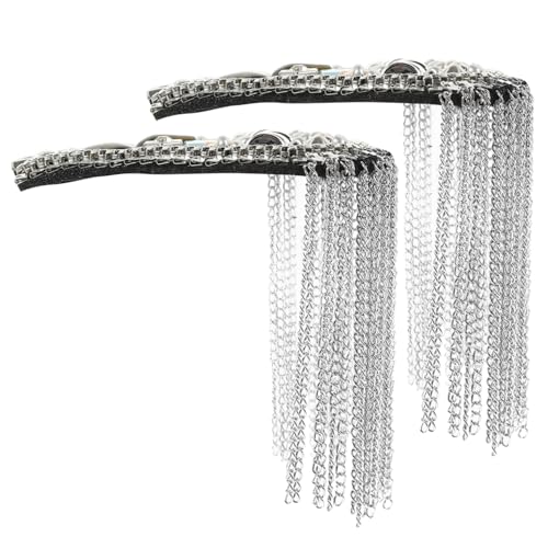 DECORNIJIA 2 Stück Teiliges Silbernes Metall schulterabzeichen mit Quasten Modische Ketten epauletts für Kostüme Bühnenauftritte und Uniformen Dekorative Schulterklappen für Damen und Herren DECORNIJIA 2 Stück Teiliges Silbernes Metall schulterabzeichen mit Quasten Modische Ketten epauletts für Kostüme Bühnenauftritte und Uniformen Dekorative Schulterklappen für Damen und Herren von DECORNIJIA