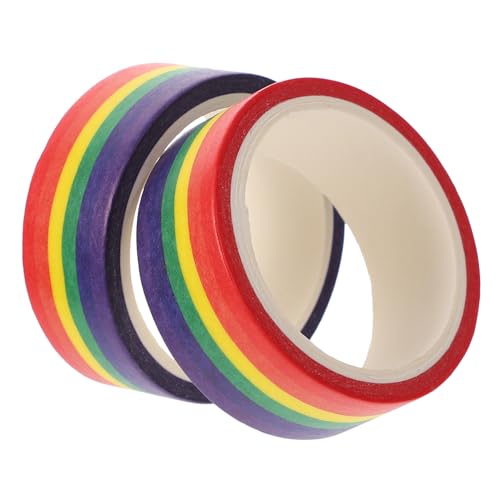 DECORNIJIA 2 Stück Washi Tape Regenbogenfarben Streifen Dekoratives Klebeband DIY Bastelband Leicht Abziehbar Scrapbooking Masking Tape Originelles Zubehör DECORNIJIA 2 Stück Washi Tape Regenbogenfarben Streifen Dekoratives Klebeband DIY Bastelband Leicht Abziehbar Scrapbooking Masking Tape Originelles Zubehör von DECORNIJIA