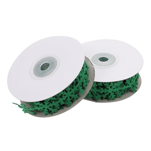 DECORNIJIA 2 Stück Weihnachtliche Geschenkband Schneeflocken Muster Dekoratives Verpackungsband Grün Vielseitig für Geschenkverpackung DIY Basteln Feiertagsdeko DECORNIJIA 2 Stück Weihnachtliche Geschenkband Schneeflocken Muster Dekoratives Verpackungsband Grün Vielseitig für Geschenkverpackung DIY Basteln Feiertagsdeko von DECORNIJIA