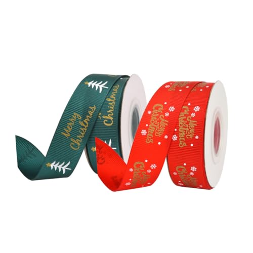 DECORNIJIA 2 Stück Weihnachtsdeko Bedrucktes Geschenkband Breit Festliche Weihnachtsbaum Deko mit Schneeflocken Baum Motiv Glattes Dickes Geschenkverpackungsband für Geschenkverpackung DECORNIJIA 2 Stück Weihnachtsdeko Bedrucktes Geschenkband Breit Festliche Weihnachtsbaum Deko mit Schneeflocken Baum Motiv Glattes Dickes Geschenkverpackungsband für Geschenkverpackung von DECORNIJIA