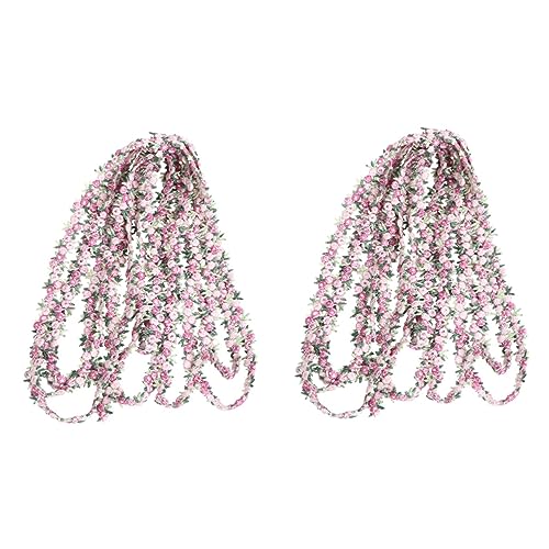 DECORNIJIA 2 Stück wasserlösliche Spitze haarschmuck haircharm the hatin Kleidungsdekoration DIY Dekoration Blumen- Blumenbänder Hochzeit Blumenband Blumenbesatz Polyestergarn Rosa von DECORNIJIA