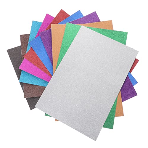 DECORNIJIA 20 Blatt Selbstklebendes Glitterpapier M² Glitzer Kartonpapier DIY Bastelpapier für Grußkarten Einladungen und Kinderhandwerk Selbsthaftend Vielseitig Einsetzbar von DECORNIJIA