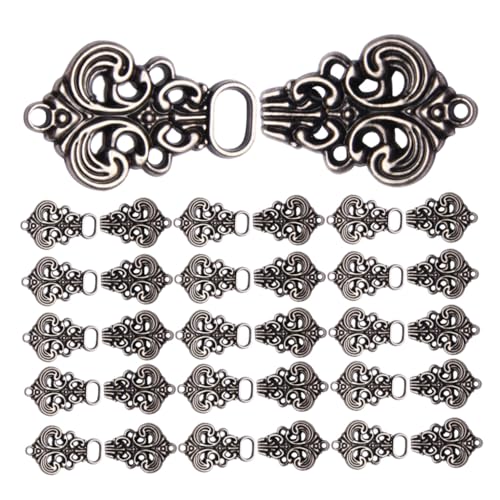 DECORNIJIA 20 Paare Hanfu Umhang Verschlüsse Cloud-muster Legierungsclips mit Filigraner Hohlarbeit Sicherer Cloak-clasp Verschluss für Jacken Schals Kleider und Strickjacken DECORNIJIA 20 Paare Hanfu Umhang Verschlüsse Cloud-muster Legierungsclips mit Filigraner Hohlarbeit Sicherer Cloak-clasp Verschluss für Jacken Schals Kleider und Strickjacken von DECORNIJIA