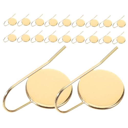 DECORNIJIA 20 Stück Bezel Fassung Trays für Diy Schmuckherstellung Goldene Ohrhaken mit Innendurchmesser von DECORNIJIA