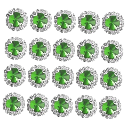 DECORNIJIA 20 Stück Flache Runde Strasssteine Grün DIY für Hochzeitsdekoration Basteln und Tischstreuungen Faux Diamanten für Schmuckherstellung und Partys DECORNIJIA 20 Stück Flache Runde Strasssteine Grün DIY für Hochzeitsdekoration Basteln und Tischstreuungen Faux Diamanten für Schmuckherstellung und Partys von DECORNIJIA