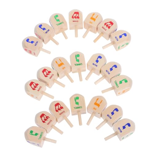 DECORNIJIA 20 Stück Holz Dreidel Handgefertigte Chanukka Spielkreisel aus Holz mit Natürlicher Maserung Traditionelle Festdekoration für Erwachsene Chanukka Party Zubehör DECORNIJIA 20 Stück Holz Dreidel Handgefertigte Chanukka Spielkreisel aus Holz mit Natürlicher Maserung Traditionelle Festdekoration für Erwachsene Chanukka Party Zubehör von DECORNIJIA