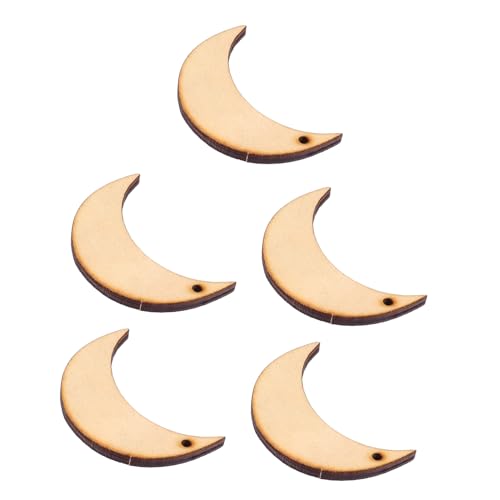 DECORNIJIA 20 Stück Holzmond Anhänger Unlackierte Holzscheiben für DIY Bastelprojekte für Hochzeiten Weihnachten und Kreative Dekoration DECORNIJIA 20 Stück Holzmond Anhänger Unlackierte Holzscheiben für DIY Bastelprojekte für Hochzeiten Weihnachten und Kreative Dekoration von DECORNIJIA