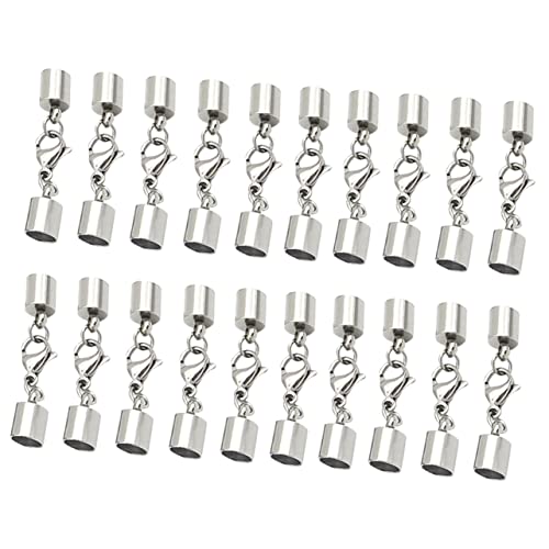 DECORNIJIA 20 Stück Hummerschere Halskette Sterling Schließe Stecker für Schmuckverschlüsse Schlüssel Silber Schnalle Schließungen multi Strand Schmuckverschluss Kettenverschluss Eisen Silver von DECORNIJIA