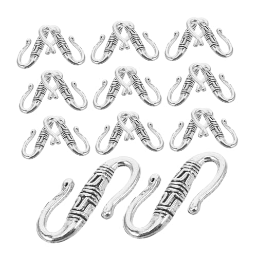 DECORNIJIA 20 Stück Retro S Haken Verschlüsse Legierung Teiliges für Schmuck DIY für Armbänder und Kreative Schmuckverbindungen Silberfarbene Verschlüsse für Individuelles Design DECORNIJIA 20 Stück Retro S Haken Verschlüsse Legierung Teiliges für Schmuck DIY für Armbänder und Kreative Schmuckverbindungen Silberfarbene Verschlüsse für Individuelles Design von DECORNIJIA