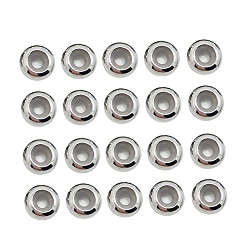DECORNIJIA 20 Stück Rostfreie Stahlpositionierungsschnalle Anhänger Schmuck Stopper Perlen Halskette Handschmuck Abstandsperlen vintage abstandshalter selber machen Silver von DECORNIJIA